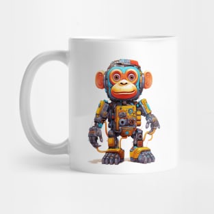 Cartoon monkey robots. T-Shirt, Sticker. Mug